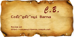 Czégényi Barna névjegykártya